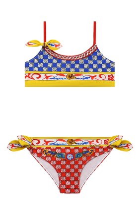 Детского раздельный купальник DOLCE & GABBANA разноцветного цвета по цене 16850 руб., арт. L5J806/G7WLU/2-6 | Фото 1 Детского раздельный купальник DOLCE & GABBANA разноцветного цвета, арт. L5J806/G7WLU/2-6 | Фото 1