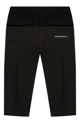 Детские хлопковые брюки EMPORIO ARMANI хаки цвета по цене 9950 руб., арт. 6KHP67/1JHSZ | Фото 2 Детские хлопковые брюки EMPORIO ARMANI хаки цвета, арт. 6KHP67/1JHSZ | Фото 2 (Материал внешний: Хлопок; Ростовка одежда: 9 мес | 74 см, 12 мес | 80 см, 24 мес | 92 см, 36 мес | 98 см)