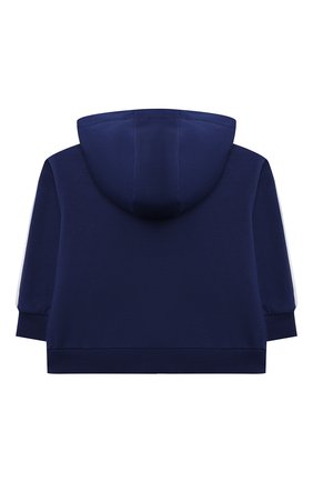 Детский хлопковая толстовка EMPORIO ARMANI синего цвета по цене 10550 руб., арт. 6KHBJ2/3J4BZ | Фото 2 Детский хлопковая толстовка EMPORIO ARMANI синего цвета, арт. 6KHBJ2/3J4BZ | Фото 2