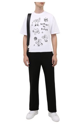 Мужская хлопковая футболка DOMREBEL белого цвета, арт. RUMBLE/B0X T-SHIRT | Фото 2 (Материал внешний: Хлопок; Длина (для топов): Стандартные; Рукава: Короткие; Стили: Гранж; Принт: С принтом)