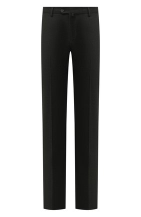 Мужские брюки из шерсти и кашемира LORO PIANA темно-серого цвета, арт. FAI3433 | Фото 1 (Материал внешний: Шерсть; Длина (брюки, джинсы): Стандартные; Случай: Повседневный; Стили: Кэжуэл; Материал подклада: Синтетический материал)