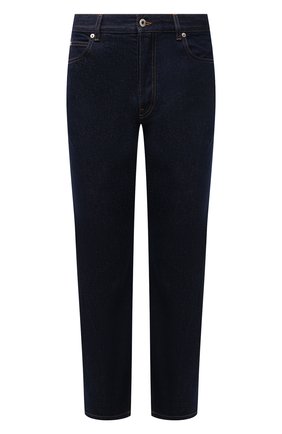 Мужские джинсы LOEWE синего цвета, арт. H526Y11X02 | Фото 1 (Длина (брюки, джинсы): Стандартные; Материал внешний: Хлопок, Деним; Силуэт М (брюки): Широкие; Стили: Минимализм; Кросс-КТ: Деним)