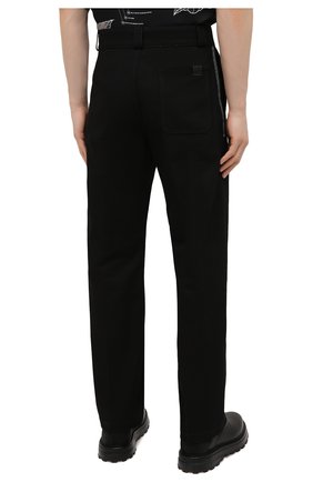 Мужские хлопковые брюки LOEWE черного цвета, арт. H526Y04W22 | Фото 4 (Длина (брюки, джинсы): Стандартные; Случай: Повседневный; Материал внешний: Хлопок; Стили: Минимализм)
