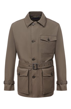 Мужская хлопковая куртка RALPH LAUREN хаки цвета, арт. 790841406 | Фото 1 (Материал подклада: Хлопок; Материал внешний: Хлопок; Длина (верхняя одежда): Короткие; Рукава: Длинные; Кросс-КТ: Куртка, Ветровка; Стили: Кэжуэл)