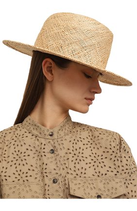Женская шляпа london COCOSHNICK HEADDRESS кремвого цвета, арт. Londonstraw | Фото 2 (Материал: Растительное волокно)