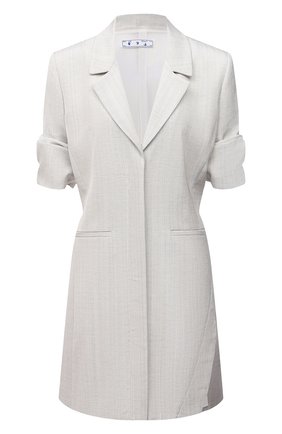 Женское платье из вискозы OFF-WHITE светло-серого цвета по цене 141500 руб., арт. 0WDB303R21FAB001 | Фото 1 Женское платье из вискозы OFF-WHITE светло-серого цвета, арт. 0WDB303R21FAB001 | Фото 1