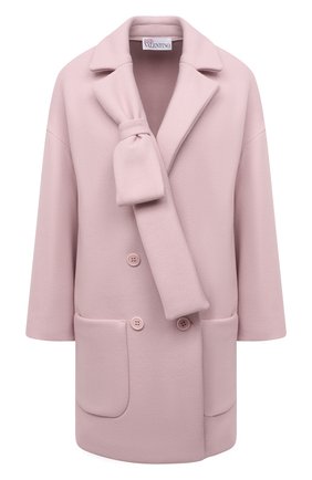 Женское шерстяное пальто REDVALENTINO светло-розового цвета по цене 68150 руб., арт. WR3CAD60/5Y6 | Фото 1 Женское шерстяное пальто REDVALENTINO светло-розового цвета, арт. WR3CAD60/5Y6 | Фото 1 (Материал внешний: Шерсть; Рукава: Длинные; Стили: Романтичный; Длина (верхняя одежда): До середины бедра; 1-2-бортные: Двубортные)