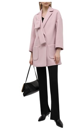 Женское шерстяное пальто REDVALENTINO светло-розового цвета по цене 68150 руб., арт. WR3CAD60/5Y6 | Фото 2 Женское шерстяное пальто REDVALENTINO светло-розового цвета, арт. WR3CAD60/5Y6 | Фото 2 (Материал внешний: Шерсть; Рукава: Длинные; Стили: Романтичный; Длина (верхняя одежда): До середины бедра; 1-2-бортные: Двубортные)