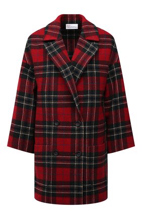 Женское шерстяное пальто REDVALENTINO красного цвета по цене 62450 руб., арт. WR3CA155/5Y8 | Фото 1 Женское шерстяное пальто REDVALENTINO красного цвета, арт. WR3CA155/5Y8 | Фото 1 (Материал внешний: Шерсть; Рукава: Длинные; 1-2-бортные: Двубортные; Длина (верхняя одежда): До середины бедра; Стили: Гламурный)