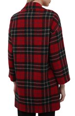 Женское шерстяное пальто REDVALENTINO красного цвета, арт. WR3CA155/5Y8 | Фото 4 (Материал внешний: Шерсть; Рукава: Длинные; Стили: Гламурный; Длина (верхняя одежда): До середины бедра; 1-2-бортные: Двубортные)
