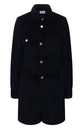 Женский хлопковый комбинезон REDVALENTINO темно-синего цвета по цене 72850 руб., арт. WR3VEB35/5YD | Фото 1 Женский хлопковый комбинезон REDVALENTINO темно-синего цвета, арт. WR3VEB35/5YD | Фото 1 (Материал внешний: Хлопок; Случай: Повседневный; Рукава: Длинные; Женское Кросс-КТ: Комбинезон-одежда; Стили: Гламурный; Длина (брюки, джинсы): Укороченные)