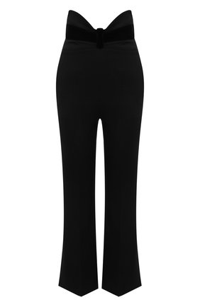 Женские брюки REDVALENTINO черного цвета по цене 43050 руб., арт. WR3RBE75/00J | Фото 1 Женские брюки REDVALENTINO черного цвета, арт. WR3RBE75/00J | Фото 1 (Материал внешний: Синтетический материал, Шерсть; Силуэт Ж (брюки и джинсы): Расклешенные; Женское Кросс-КТ: Брюки-одежда; Стили: Гламурный; Длина (брюки, джинсы): Укороченные)