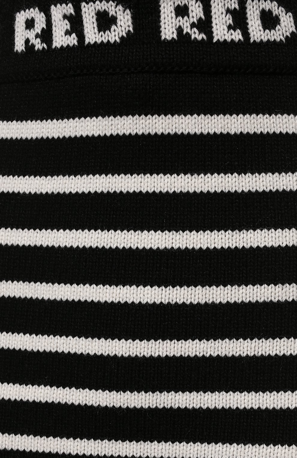 Женская юбка REDVALENTINO черно-белого цвета, арт. WR3KG00I/63Q | Фото 5 (Материал внешний: Шерсть, Синтетический материал; Длина Ж (юбки, платья, шорты): Мини; Кросс-КТ: Трикотаж; Женское Кросс-КТ: Юбка-одежда; Стили: Спорт-шик)