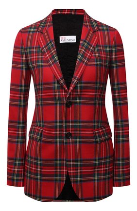 Женский шерстяной жакет REDVALENTINO красного цвета по цене 78550 руб., арт. WR3CE00E/5YF | Фото 1 Женский шерстяной жакет REDVALENTINO красного цвета, арт. WR3CE00E/5YF | Фото 1