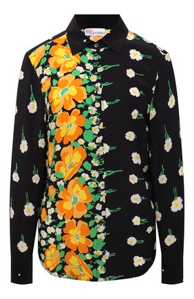Женская шелковая рубашка REDVALENTINO разноцветного цвета по цене 49950 руб., арт. WR3ABG65/608 | Фото 1 Женская шелковая рубашка REDVALENTINO разноцветного цвета, арт. WR3ABG65/608 | Фото 1 (Материал внешний: Шелк; Рукава: Длинные; Длина (для топов): Стандартные; Женское Кросс-КТ: Рубашка-одежда; Стили: Гламурный; Принт: С принтом)