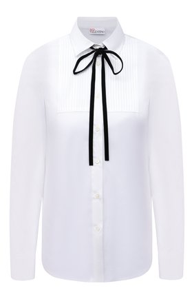 Женская хлопковая рубашка REDVALENTINO белого цвета по цене 30850 руб., арт. WR3ABF55/01Y | Фото 1 Женская хлопковая рубашка REDVALENTINO белого цвета, арт. WR3ABF55/01Y | Фото 1