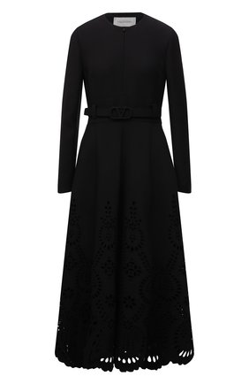 Женское платье из шерсти и шелка VALENTINO черного цвета по цене 627000 руб., арт. WB3VAW636GR | Фото 1 Женское платье из шерсти и шелка VALENTINO черного цвета, арт. WB3VAW636GR | Фото 1