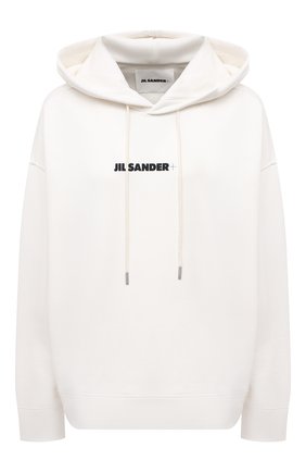Женский хлопковое худи JIL SANDER молочного цвета по цене 46950 руб., арт. JPPT707512-WT248608 | Фото 1 Женский хлопковое худи JIL SANDER молочного цвета, арт. JPPT707512-WT248608 | Фото 1