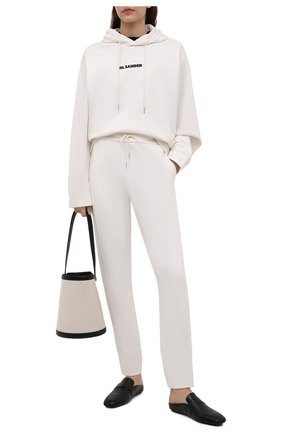 Женский хлопковое худи JIL SANDER молочного цвета по цене 46950 руб., арт. JPPT707512-WT248608 | Фото 2 Женский хлопковое худи JIL SANDER молочного цвета, арт. JPPT707512-WT248608 | Фото 2