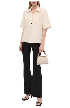 Женская блузка JIL SANDER кремвого цвета по цене 63050 руб., арт. JSCT561206-WT440200 | Фото 2 Женская блузка JIL SANDER кремвого цвета, арт. JSCT561206-WT440200 | Фото 2