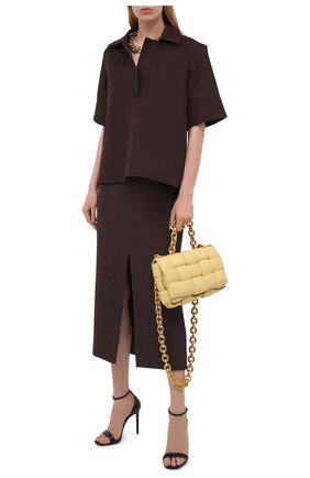 Женская блузка JIL SANDER коричневого цвета по цене 63050 руб., арт. JSCT561206-WT440200 | Фото 2 Женская блузка JIL SANDER коричневого цвета, арт. JSCT561206-WT440200 | Фото 2