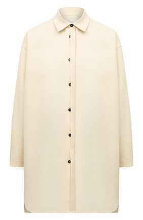 Женская рубашка JIL SANDER кремвого цвета по цене 58750 руб., арт. JSCT603305-WT440200 | Фото 1 Женская рубашка JIL SANDER кремвого цвета, арт. JSCT603305-WT440200 | Фото 1