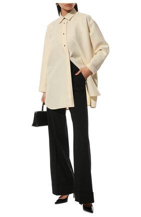 Женская рубашка JIL SANDER кремвого цвета по цене 58750 руб., арт. JSCT603305-WT440200 | Фото 2 Женская рубашка JIL SANDER кремвого цвета, арт. JSCT603305-WT440200 | Фото 2