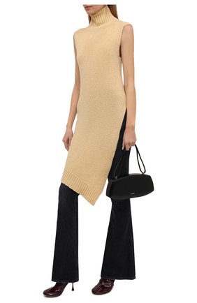 Женский шерстяной жилет JIL SANDER желтого цвета по цене 52400 руб., арт. JSPT751051-WTY20018 | Фото 2 Женский шерстяной жилет JIL SANDER желтого цвета, арт. JSPT751051-WTY20018 | Фото 2