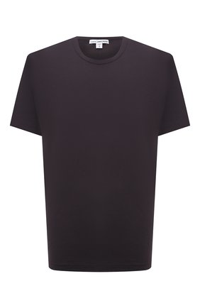 Мужская хлопковая футболка JAMES PERSE темно-серого цвета, арт. MLJ3311 | Фото 1 (Материал внешний: Хлопок; Принт: Без принта; Длина (для топов): Стандартные; Стили: Кэжуэл; Рукава: Короткие)