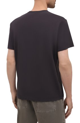 Мужская хлопковая футболка JAMES PERSE темно-серого цвета, арт. MLJ3311 | Фото 4 (Принт: Без принта; Рукава: Короткие; Длина (для топов): Стандартные; Материал внешний: Хлопок; Стили: Кэжуэл)