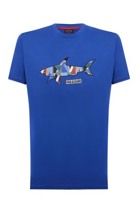 Мужская хлопковая футболка PAUL&SHARK синего цвета по цене 15800 руб., арт. 21411097/C00 | Фото 1 Мужская хлопковая футболка PAUL&SHARK синего цвета, арт. 21411097/C00 | Фото 1