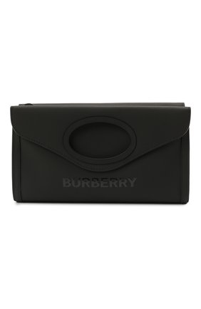 Мужская сумка BURBERRY черного цвета, арт. 8040078 | Фото 1 (Ремень/цепочка: На ремешке; Материал: Экокожа; Размер: small)