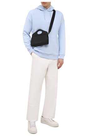Мужская сумка BURBERRY черного цвета, арт. 8040078 | Фото 2 (Ремень/цепочка: На ремешке; Материал: Экокожа; Размер: small)