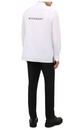 Мужская хлопковая рубашка GIVENCHY белого цвета по цене 59950 руб., арт. BM60QJ109F | Фото 2 Мужская хлопковая рубашка GIVENCHY белого цвета, арт. BM60QJ109F | Фото 2