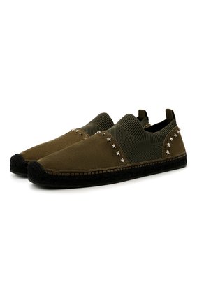 Мужские комбинированные эспадрильи enzo JIMMY CHOO хаки цвета по цене 41550 руб., арт. ENZ0/KUZ | Фото 1 Мужские комбинированные эспадрильи enzo JIMMY CHOO хаки цвета, арт. ENZ0/KUZ | Фото 1 (Материал внутренний: Натуральная кожа; Материал внешний: Текстиль, Кожа)