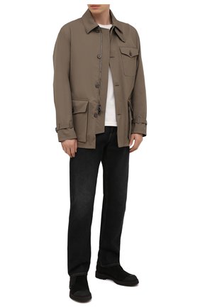 Мужские замшевые ботинки KITON черного цвета по цене 135000 руб., арт. USSPETEN00689 | Фото 2 Мужские замшевые ботинки KITON черного цвета, арт. USSPETEN00689 | Фото 2