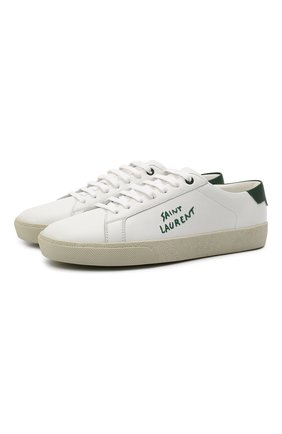 Женские кожаные кеды sl/06 SAINT LAURENT зеленого цвета по цене 47750 руб., арт. 610649/00NI0 | Фото 1 Женские кожаные кеды sl/06 SAINT LAURENT зеленого цвета, арт. 610649/00NI0 | Фото 1