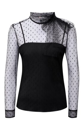 Женская блузка REDVALENTINO черного цвета по цене 34200 руб., арт. WR3AB1Y0/1GK | Фото 1 Женская блузка REDVALENTINO черного цвета, арт. WR3AB1Y0/1GK | Фото 1