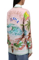 Женская шелковая рубашка CASABLANCA разноцветного цвета, арт. WS21-SH-008 CASABLANCA SURF CLUB | Фото 4 (Материал внешний: Шелк; Рукава: Длинные; Женское Кросс-КТ: Рубашка-одежда; Принт: С принтом; Длина (для топов): Удлиненные; Региональные ограничения белый список (Axapta Mercury): RU; Стили: Романтичный)