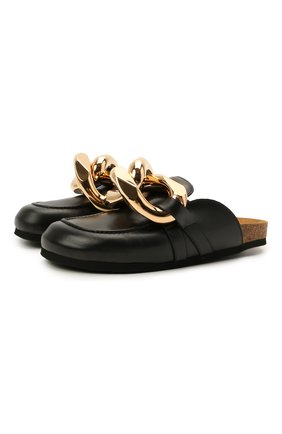 Женские кожаные сабо JW ANDERSON черного цвета по цене 52250 руб., арт. AN35004A/12140 | Фото 1 Женские кожаные сабо JW ANDERSON черного цвета, арт. AN35004A/12140 | Фото 1