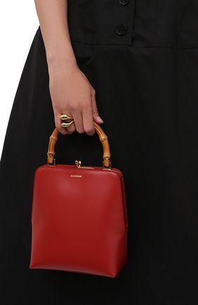 Женская сумка goji JIL SANDER красного цвета по цене 125500 руб., арт. JSPT851578-WTB00080N | Фото 2 Женская сумка goji JIL SANDER красного цвета, арт. JSPT851578-WTB00080N | Фото 2