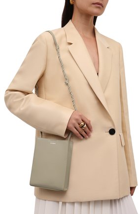 Женская сумка tangle small JIL SANDER светло-серого цвета по цене 57300 руб., арт. JSPT853173-WTB69159N | Фото 2 Женская сумка tangle small JIL SANDER светло-серого цвета, арт. JSPT853173-WTB69159N | Фото 2