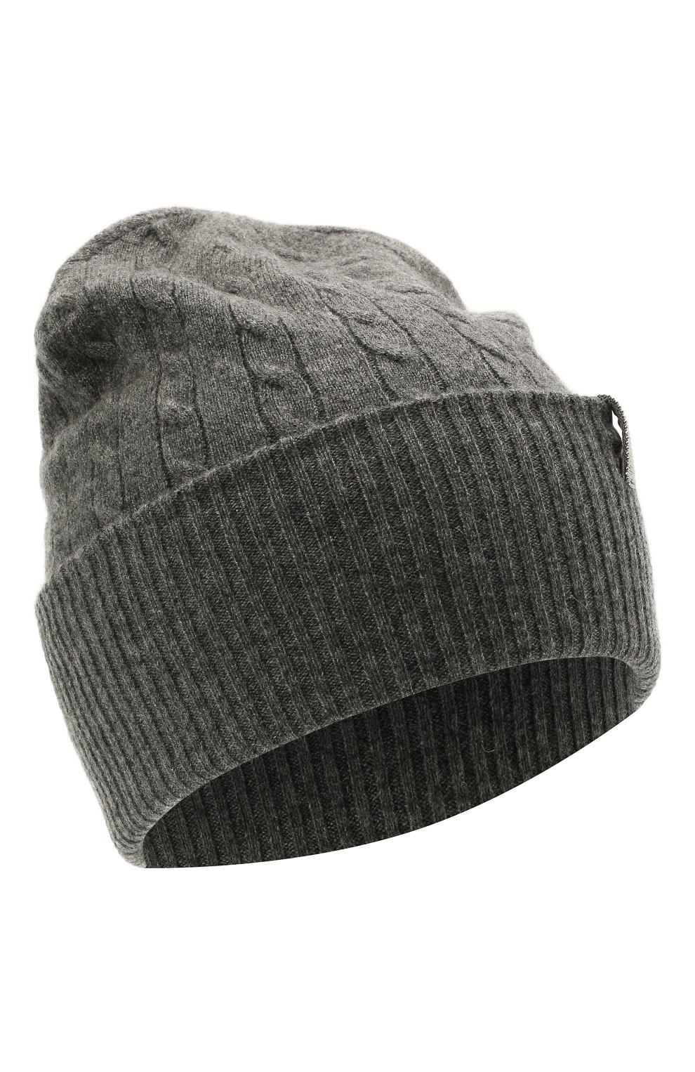Женская кашемировая шапка BRUNELLO CUCINELLI серого цвета, арт. M12182889 | Фото 1 (Материал: Текстиль, Кашемир, Шерсть)