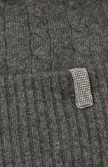 Женская кашемировая шапка BRUNELLO CUCINELLI серого цвета, арт. M12182889 | Фото 3 (Материал: Текстиль, Кашемир, Шерсть)