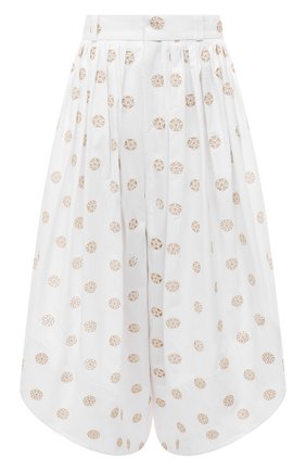 Женский хлопковые кюлоты CHLOÉ белого цвета по цене 125000 руб., арт. CHC21APA63403 | Фото 1 Женский хлопковые кюлоты CHLOÉ белого цвета, арт. CHC21APA63403 | Фото 1