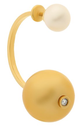 Женские серьга DELFINA DELETTREZ бесцветного цвета, арт. NTL5001.B | Фото 2 (Драгоценные камни: Бриллианты; Материал сплава: Желтое золото)