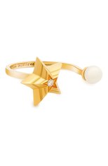 Женские кольцо DELFINA DELETTREZ бесцветного цвета, арт. STAR1001.A | Фото 1 (Драгоценные камни: Бриллианты; Материал сплава: Желтое золото)
