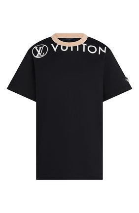 Женская хлопковая футболка LOUIS VUITTON черного цвета по цене 58500 руб., арт. 1A9373 | Фото 1 Женская хлопковая футболка LOUIS VUITTON черного цвета, арт. 1A9373 | Фото 1