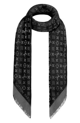 Женская шаль monogram shine LOUIS VUITTON серого цвета по цене 49500 руб., арт. M75123 | Фото 1 Женская шаль monogram shine LOUIS VUITTON серого цвета, арт. M75123 | Фото 1