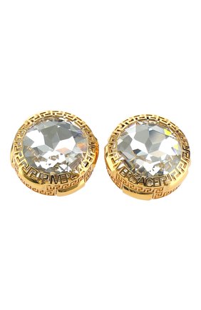 Женские серьги VERSACE золотого цвета по цене 53250 руб., арт. 1001098/1A00621 | Фото 1 Женские серьги VERSACE золотого цвета, арт. 1001098/1A00621 | Фото 1